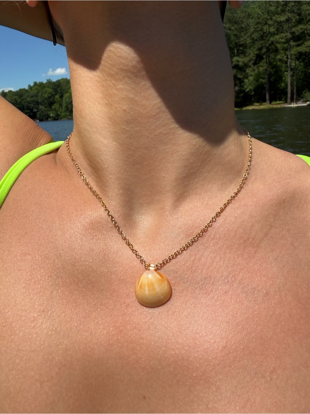 Handmade Gold Shell Necklace
